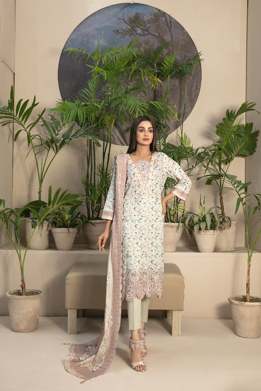 3 PIECE STITCHED EMBROIDERED DIGITAL PRINTED LAWN-TAWAKKAL