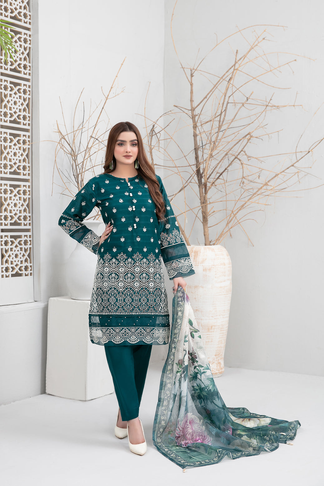 3 PIECE STITCHED EMBROIDERED DIGITAL PRINTED LAWN-TAWAKKAL