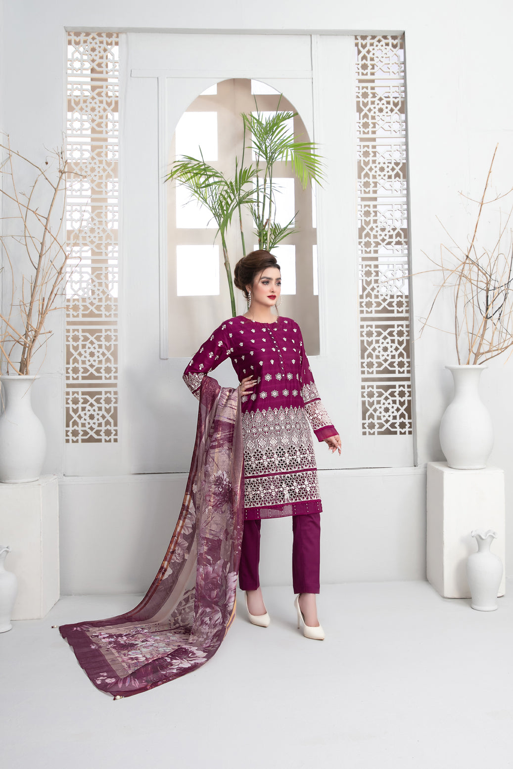 3 PIECE STITCHED EMBROIDERED DIGITAL PRINTED LAWN-TAWAKKAL