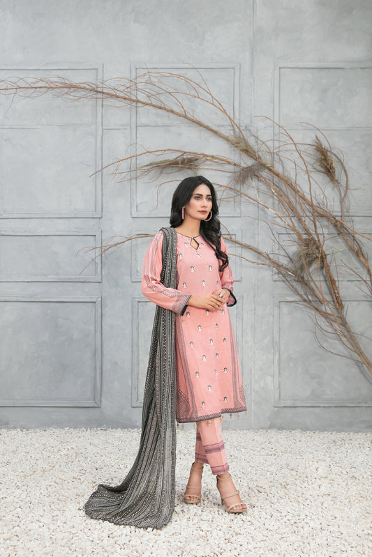 3 PIECE STITCHED EMBROIDERED DIGITAL PRINTED LAWN-TAWAKKAL