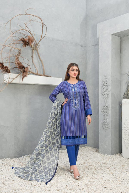 3 PIECE STITCHED EMBROIDERED DIGITAL PRINTED LAWN-TAWAKKAL