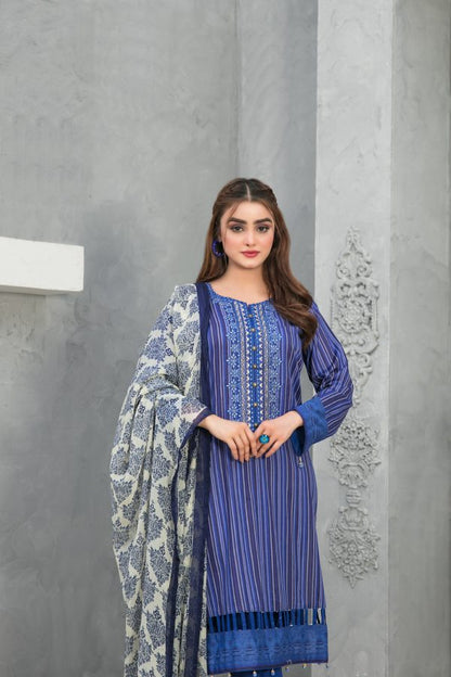 3 PIECE STITCHED EMBROIDERED DIGITAL PRINTED LAWN-TAWAKKAL