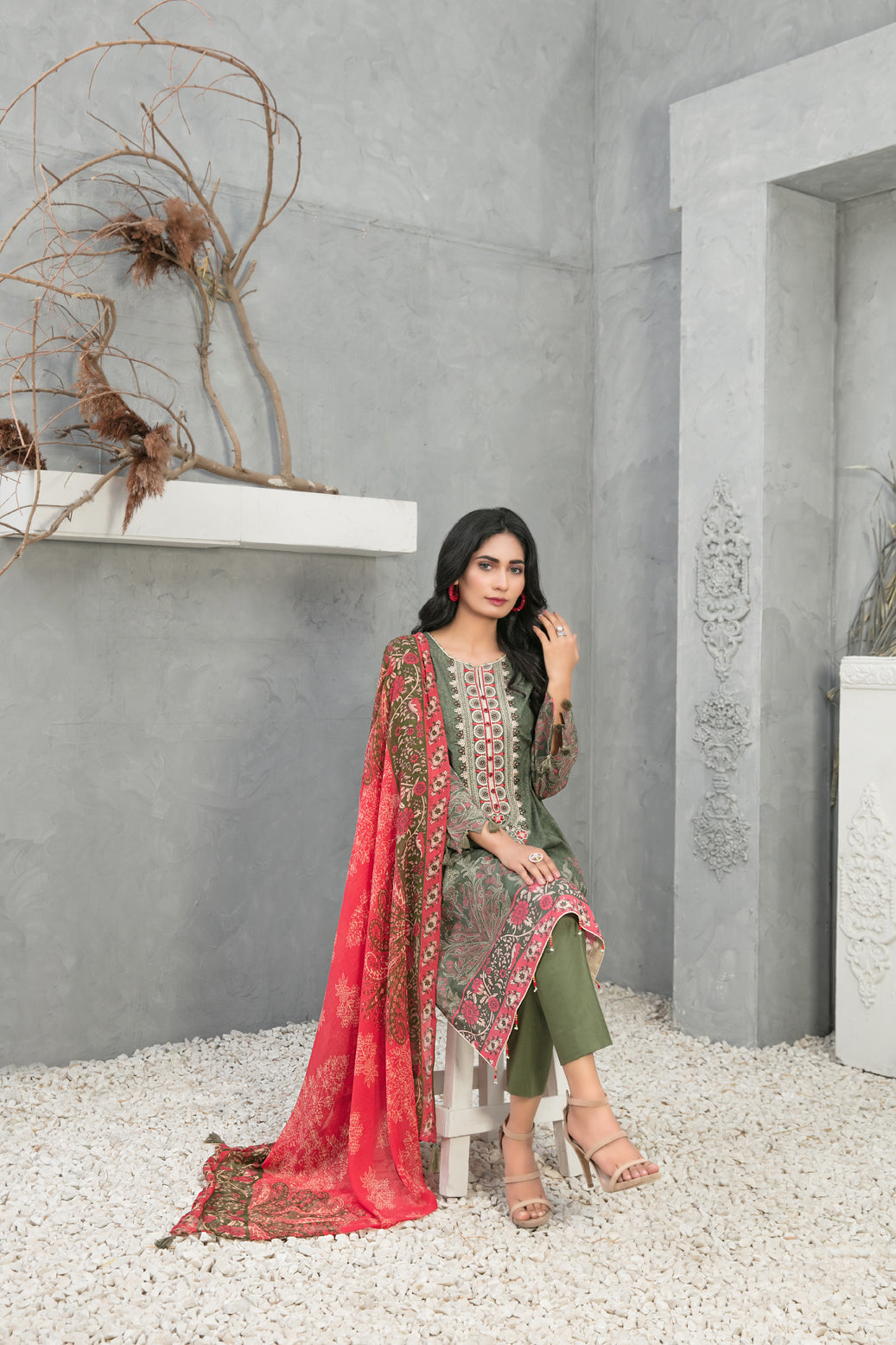 3 PIECE STITCHED EMBROIDERED DIGITAL PRINTED LAWN-TAWAKKAL