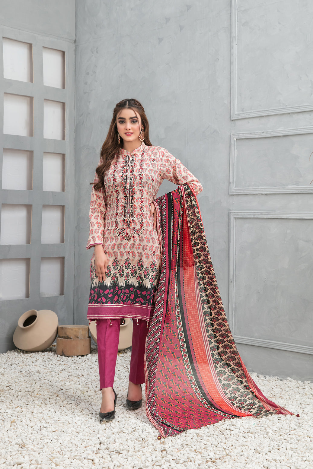 3 PIECE STITCHED EMBROIDERED DIGITAL PRINTED LAWN-TAWAKKAL