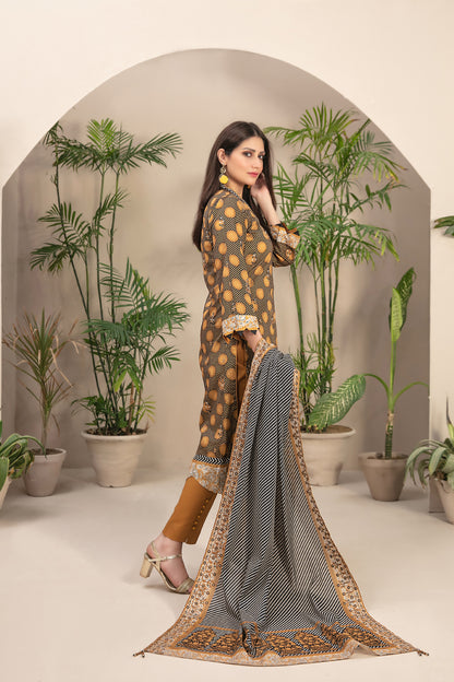 3 PIECE STITCHED EMBROIDERED DIGITAL PRINTED LAWN-TAWAKKAL