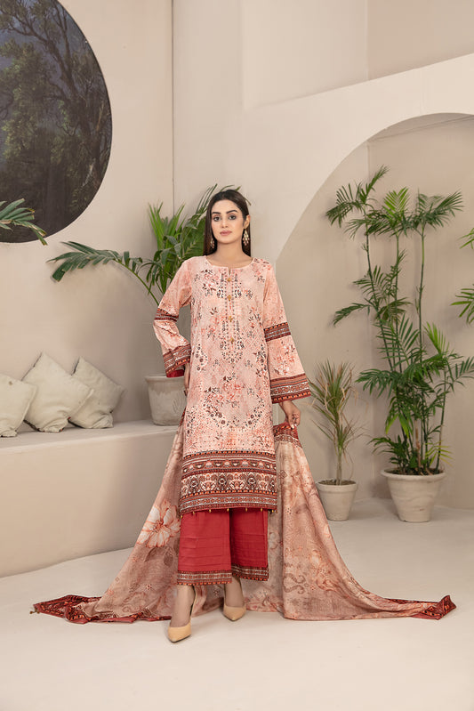 3 PIECE STITCHED EMBROIDERED DIGITAL PRINTED LAWN-TAWAKKAL