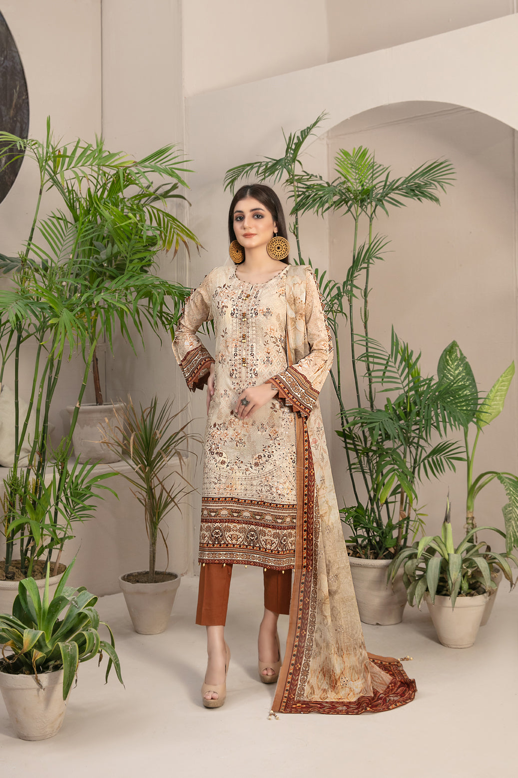 3 PIECE STITCHED EMBROIDERED DIGITAL PRINTED LAWN-TAWAKKAL