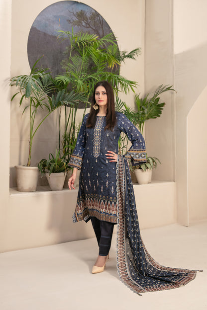 3 PIECE STITCHED EMBROIDERED DIGITAL PRINTED LAWN-TAWAKKAL