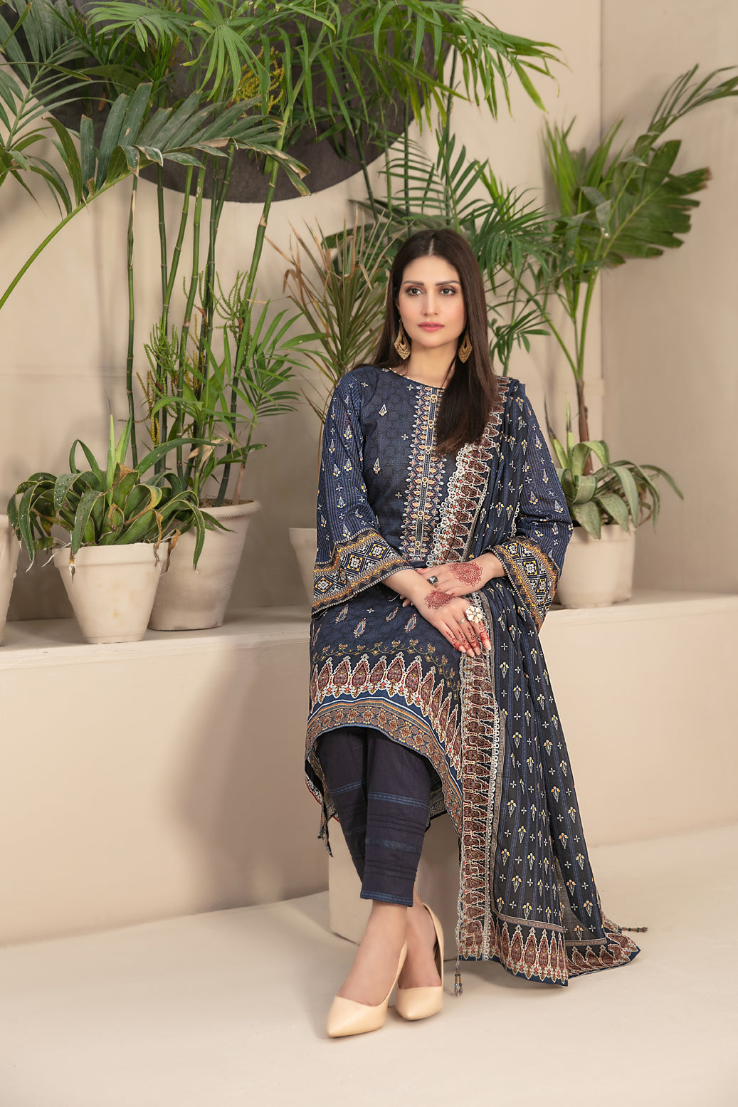 3 PIECE STITCHED EMBROIDERED DIGITAL PRINTED LAWN-TAWAKKAL