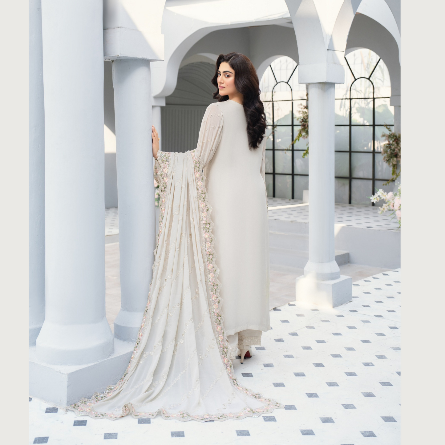 3 Piece Luxury Chiffon Ready to Wear Collection | karma Collection UMKC0904