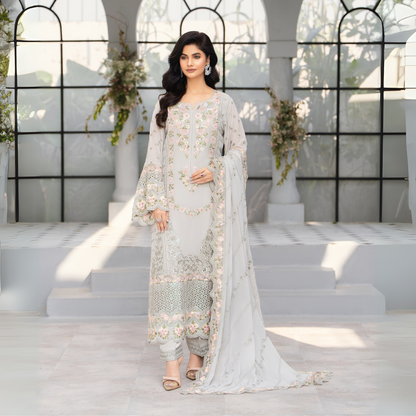 3 Piece Luxury Chiffon Ready to Wear Collection | karma Collection UMKC0904