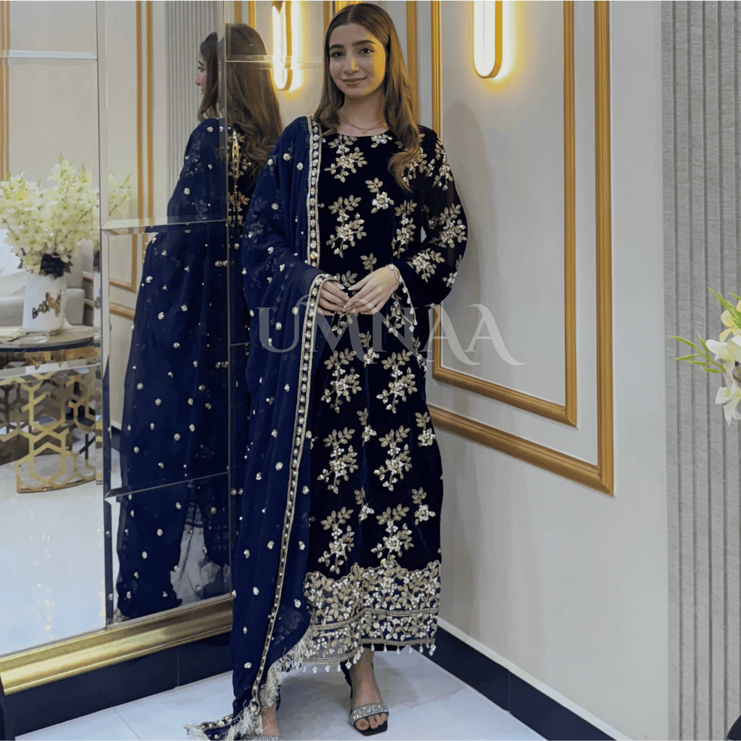 Luxury Embroidered Handwork Velvet Collection UMNAA