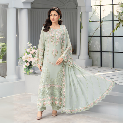 3 Piece Luxury Chiffon Ready to Wear Collection | karma Collection UMKC0904