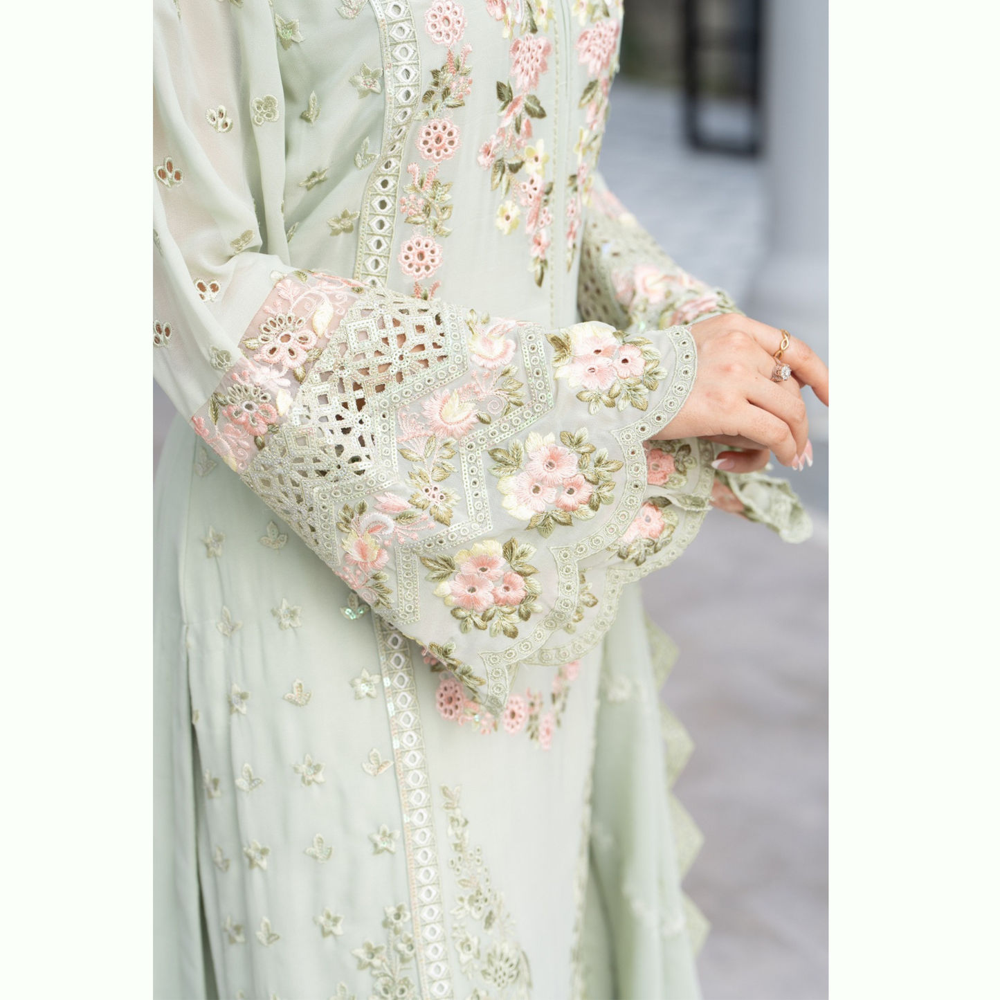 3 Piece Luxury Chiffon Ready to Wear Collection | karma Collection UMKC0904