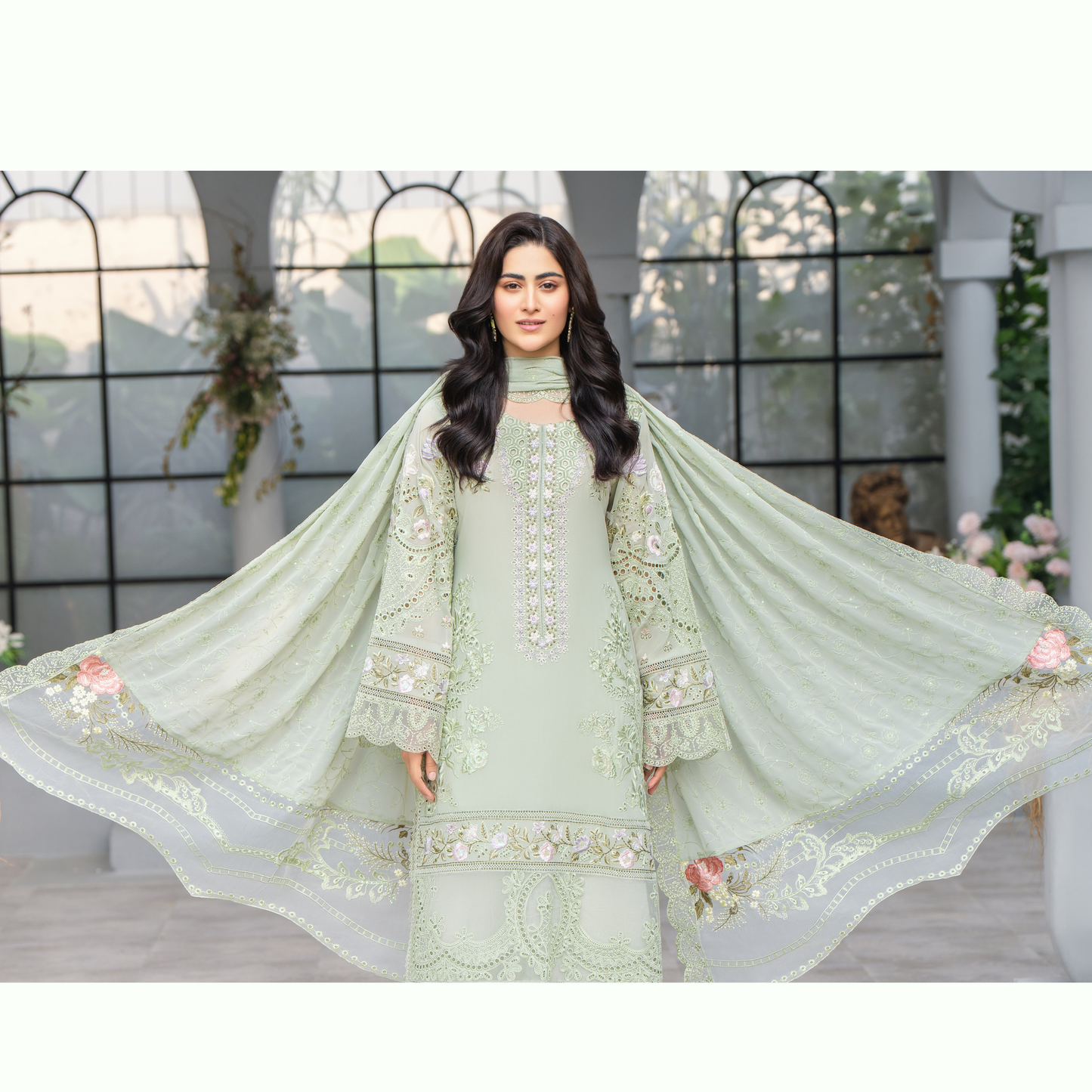 3 Piece Luxury Chiffon Ready to Wear Collection | karma Collection UMKC0905