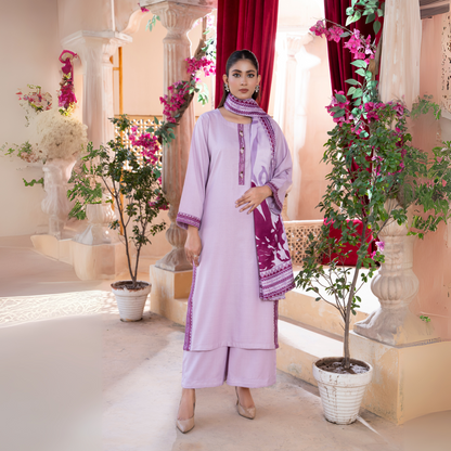 3 Pc Embroidered Dhanak Ready to Wear Dress - Raniya.h  | UMRAH0501