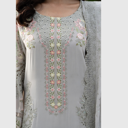 3 Piece Luxury Chiffon Ready to Wear Collection | karma Collection UMKC0905