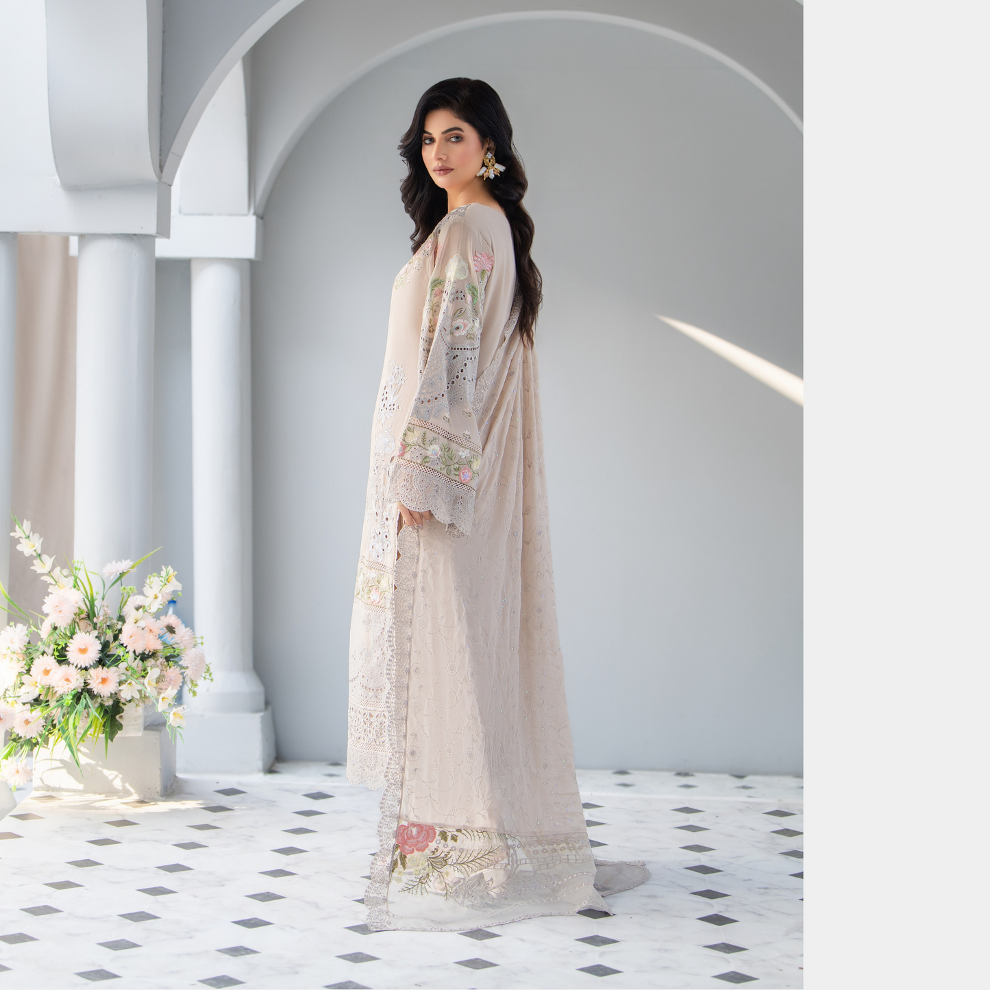 3 Piece Luxury Chiffon Ready to Wear Collection | karma Collection UMKC0905