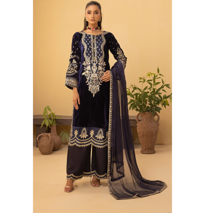 Luxury Velvet Ready to Wear Embroidered Collection by Simrans