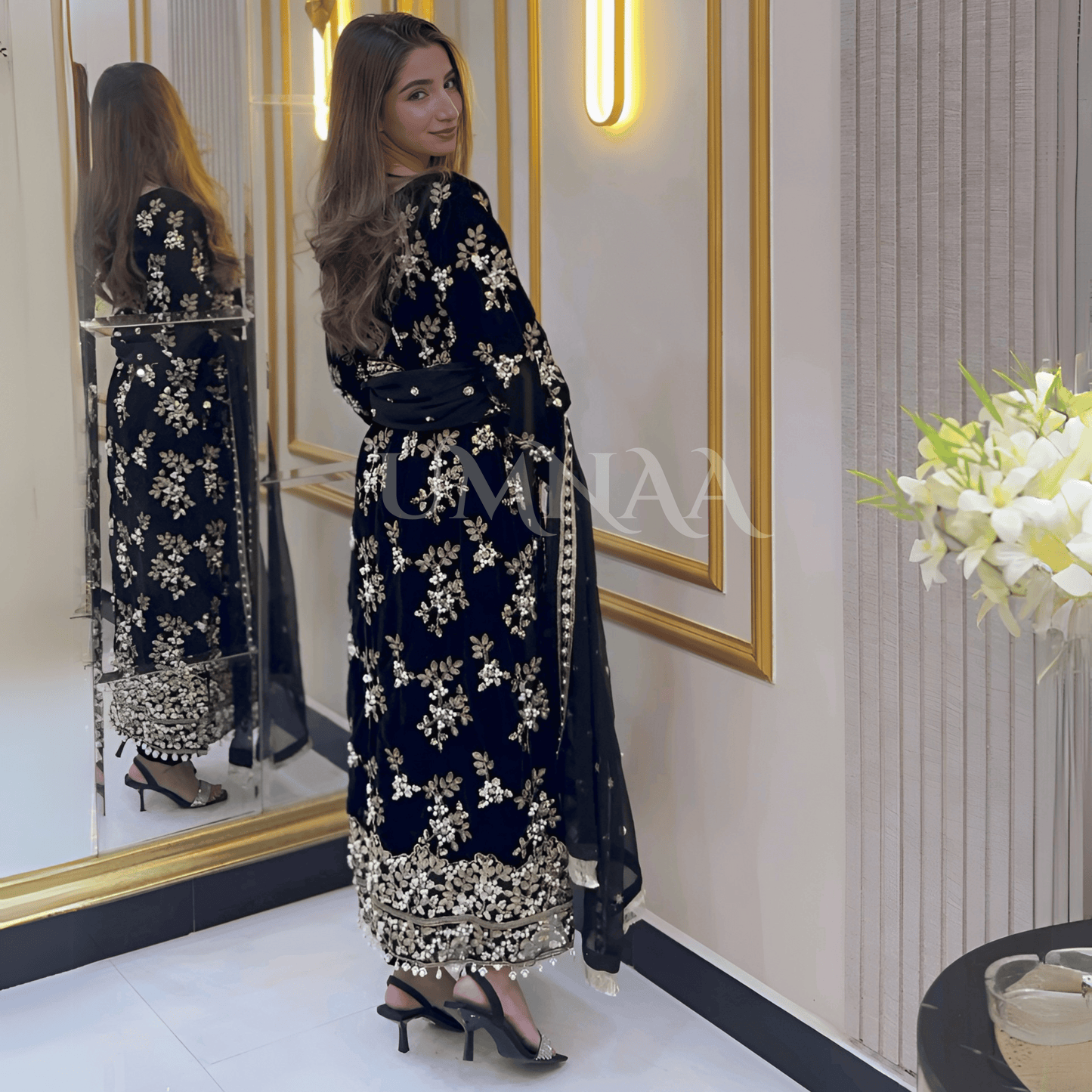 Luxury Embroidered Handwork Velvet Collection UMNAA