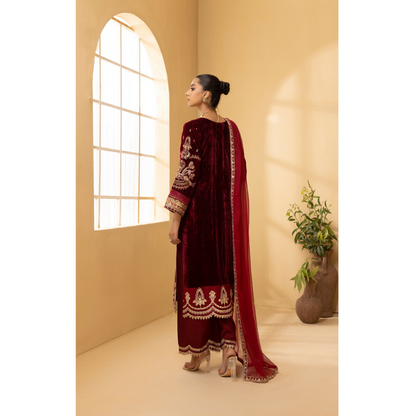 Luxury Velvet Ready to Wear Embroidered Collection by Simrans