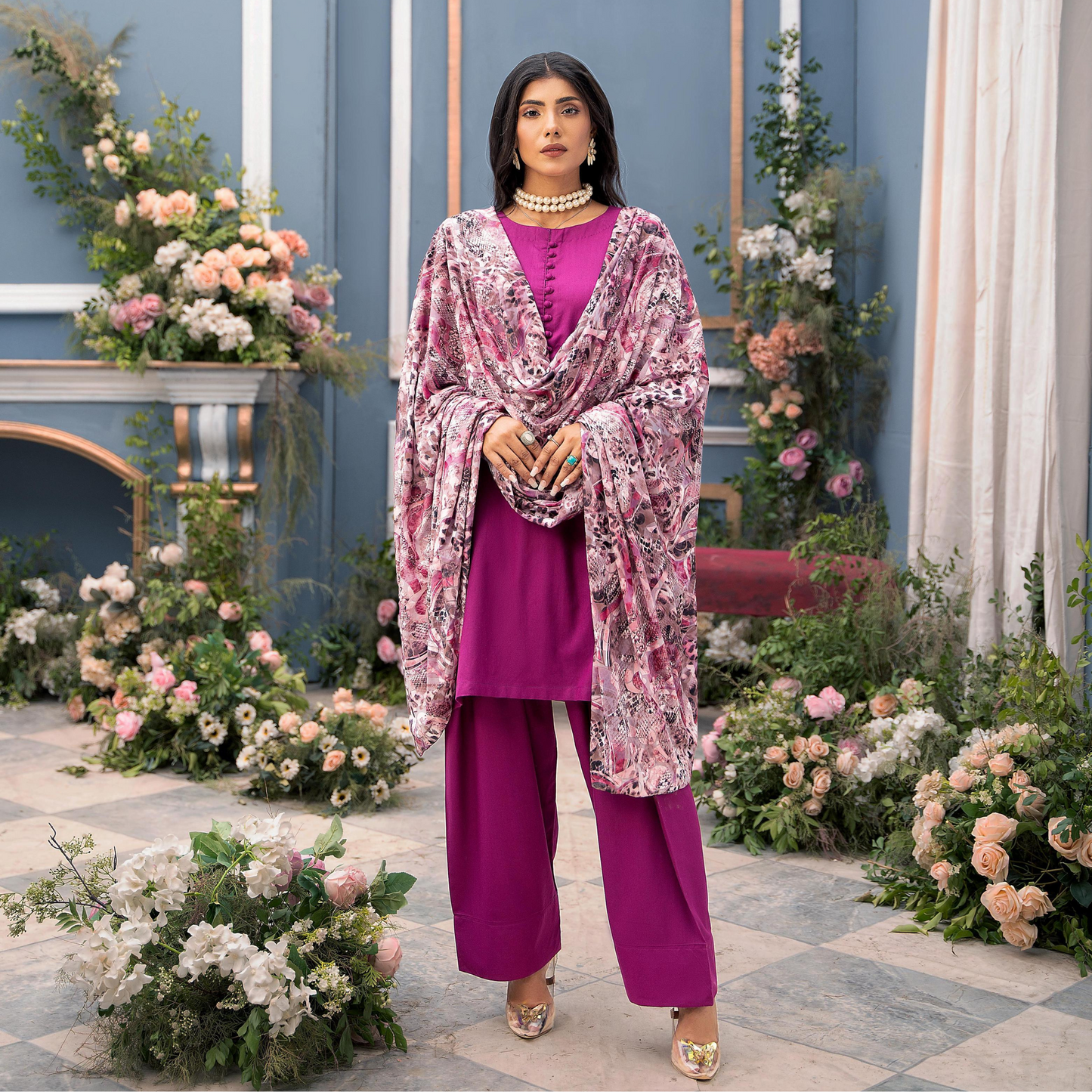 3 Pc Dhanak Collection with Palachi Shawl | Winter Collection | Raniya.h