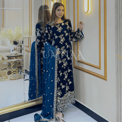 Luxury Embroidered Handwork Velvet Collection UMNAA