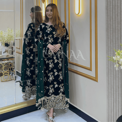 Luxury Embroidered Handwork Velvet Collection UMNAA