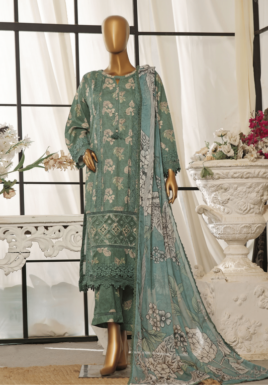 3 Piece Luxury Lawn Lacework & Cutwork | Sada Bahar