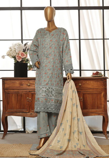 3 Piece Luxury Lawn Lacework & Cutwork | Sada Bahar