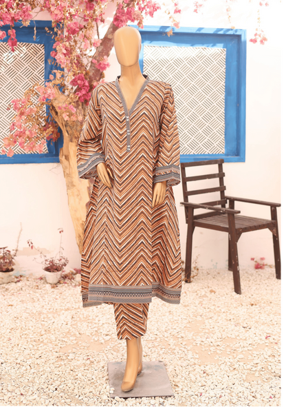 (Multi) 2 Pc Printed Lawn Frock by Naubahar