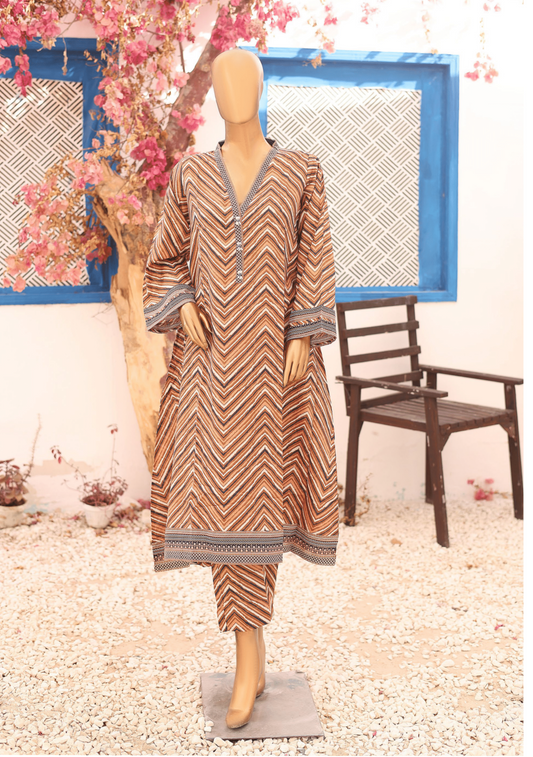 (Multi) 2 Pc Printed Lawn Frock by Naubahar