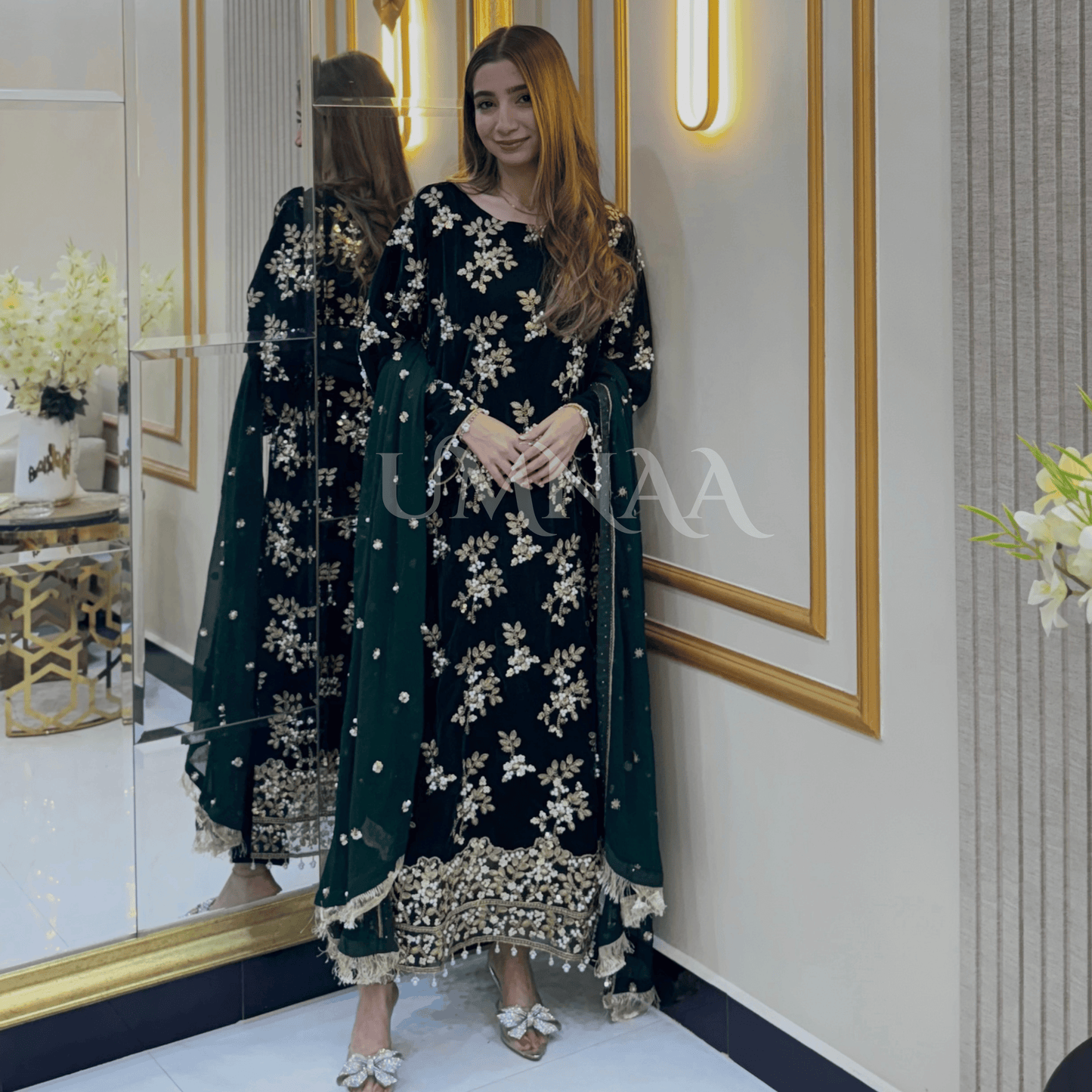 Luxury Embroidered Handwork Velvet Collection UMNAA