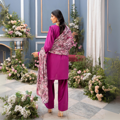 3 Pc Dhanak Collection with Palachi Shawl | Winter Collection | Raniya.h