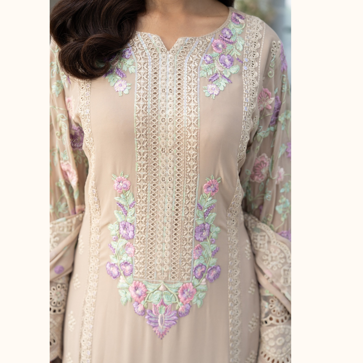 3 Piece Luxury Chiffon Ready to Wear Collection | karma Collection UMKC0901