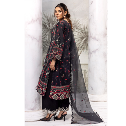 Black Eel 3 Pc Digital Printed Embroidered Khaddar Collection | Winter Wear | SIMRANS