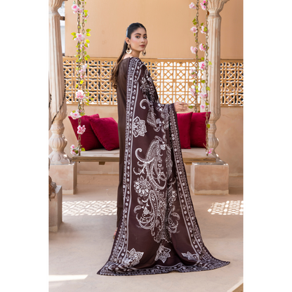 3 Pc Embroidered Dhanak Ready to Wear Dress - Raniya.h  | UMRAH0501