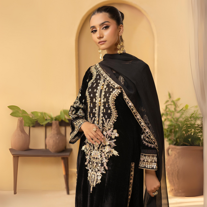 Luxury Velvet Ready to Wear Embroidered Collection by Simrans