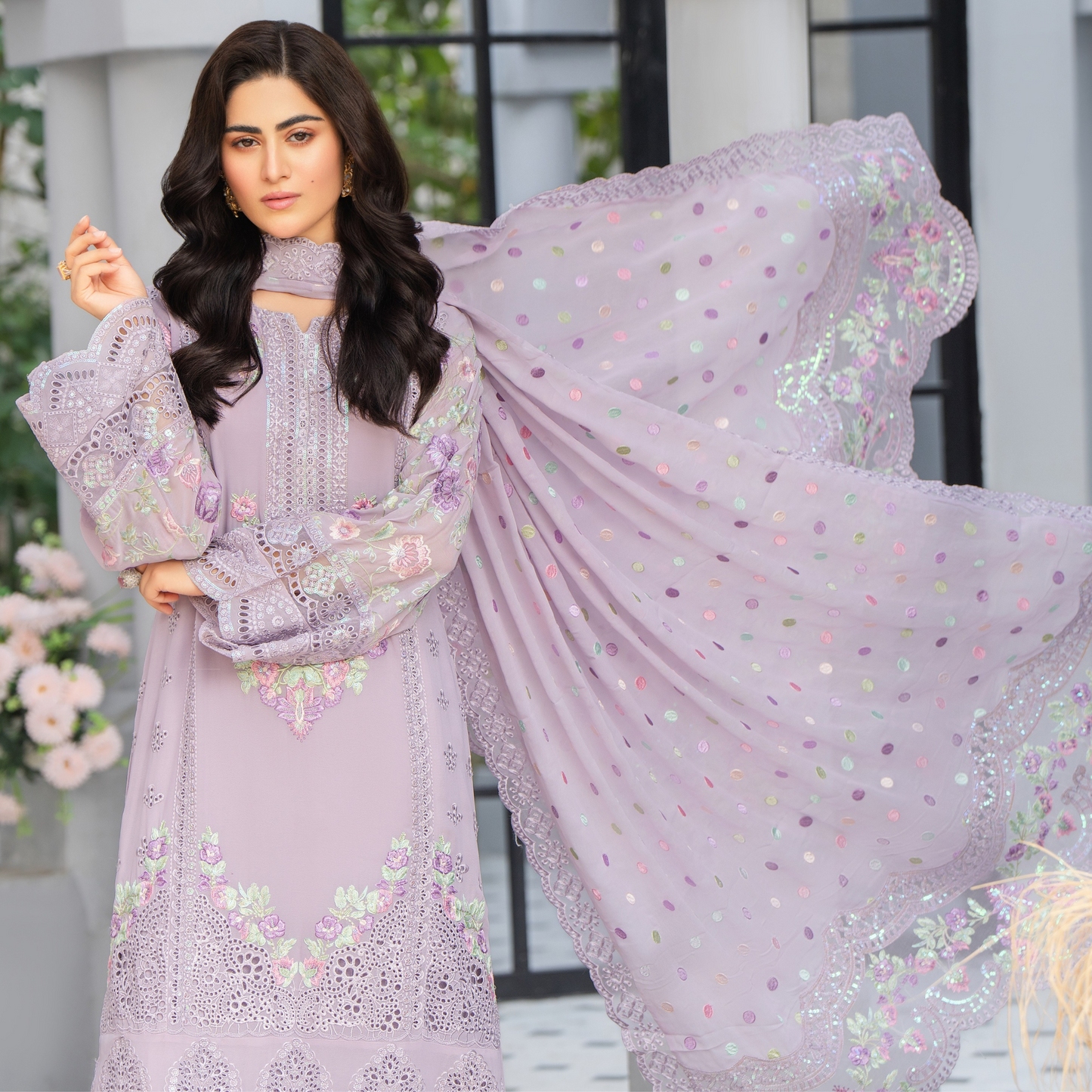 3 Piece Luxury Chiffon Ready to Wear Collection | karma Collection UMKC0901