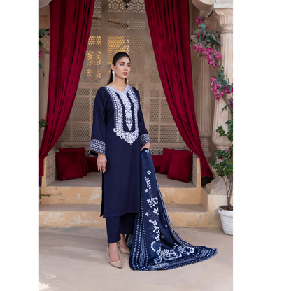 3 Pc Embroidered Dhanak Ready to Wear Dress - Raniya.h  | UMRAH0501