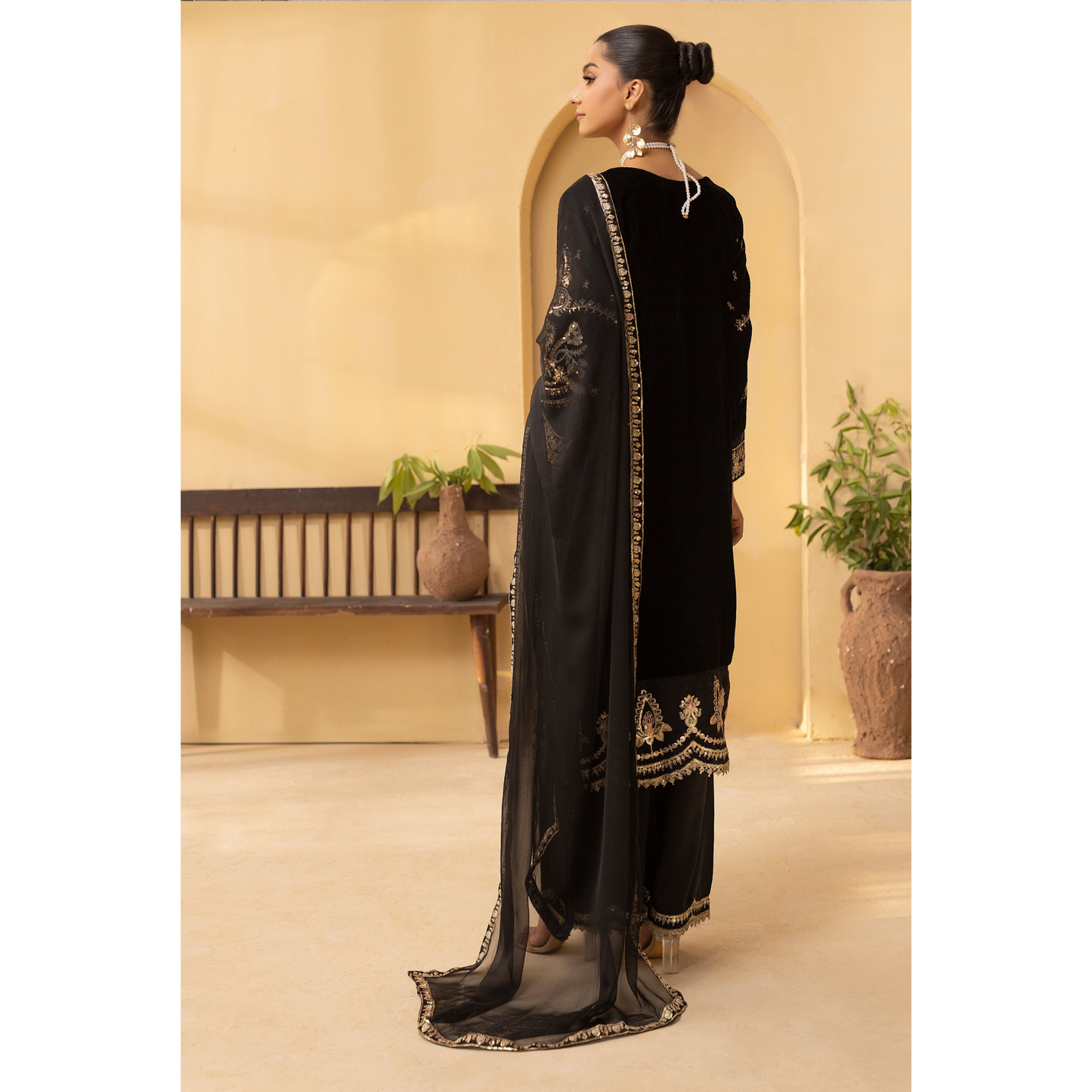 Luxury Velvet Ready to Wear Embroidered Collection by Simrans