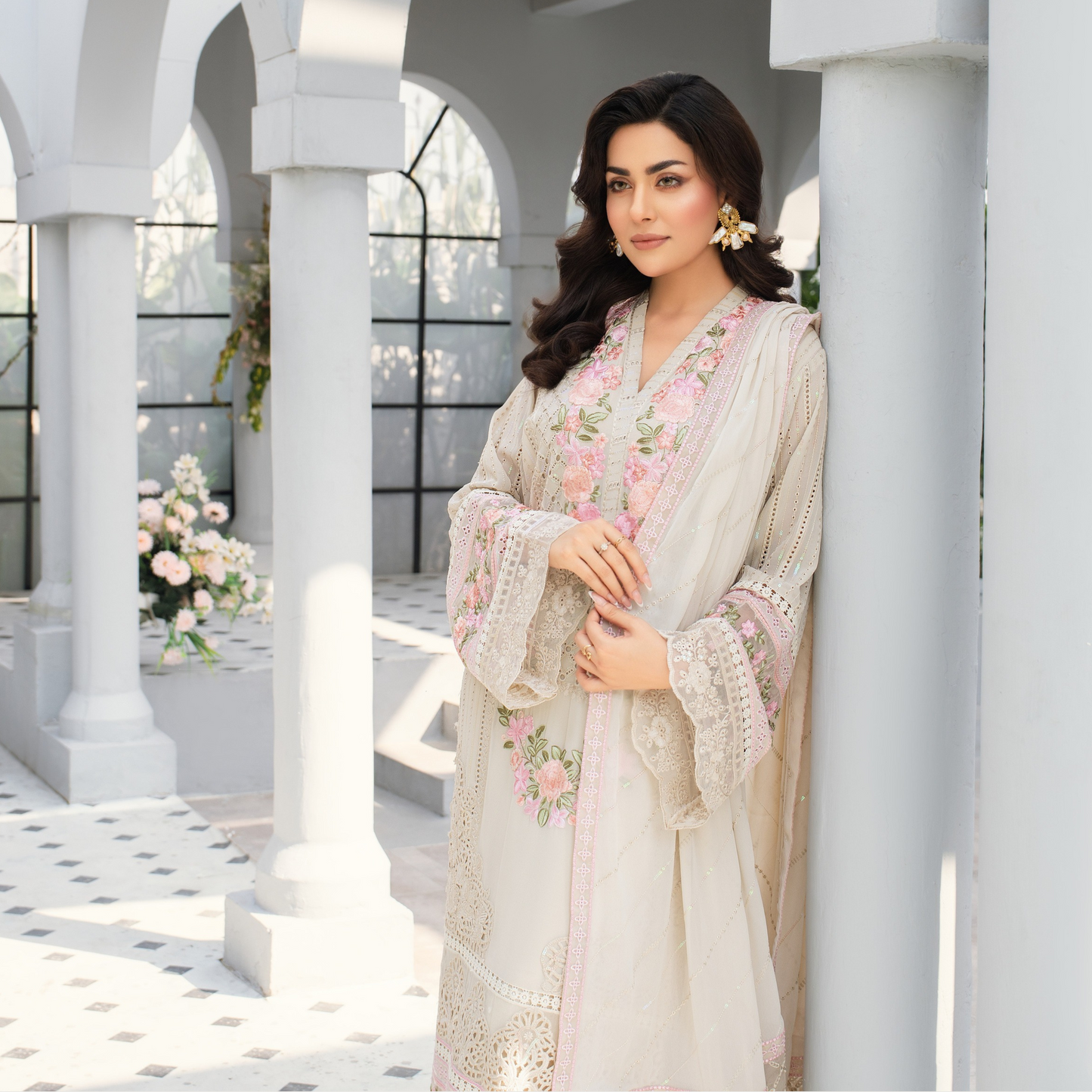 3 Piece Luxury Chiffon Ready to Wear Collection | karma Collection UMKC0902