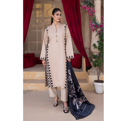 3 Pc Embroidered Dhanak Ready to Wear Dress - Raniya.h  | UMRAH0501