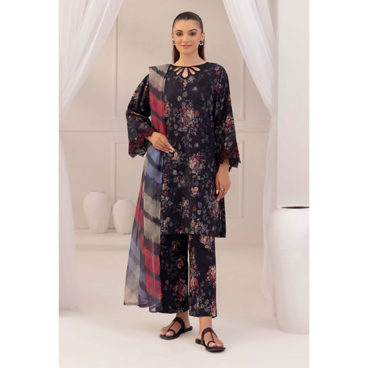 3 Pc Printed Khaddar Ready to Wear Dress - Adan's libas