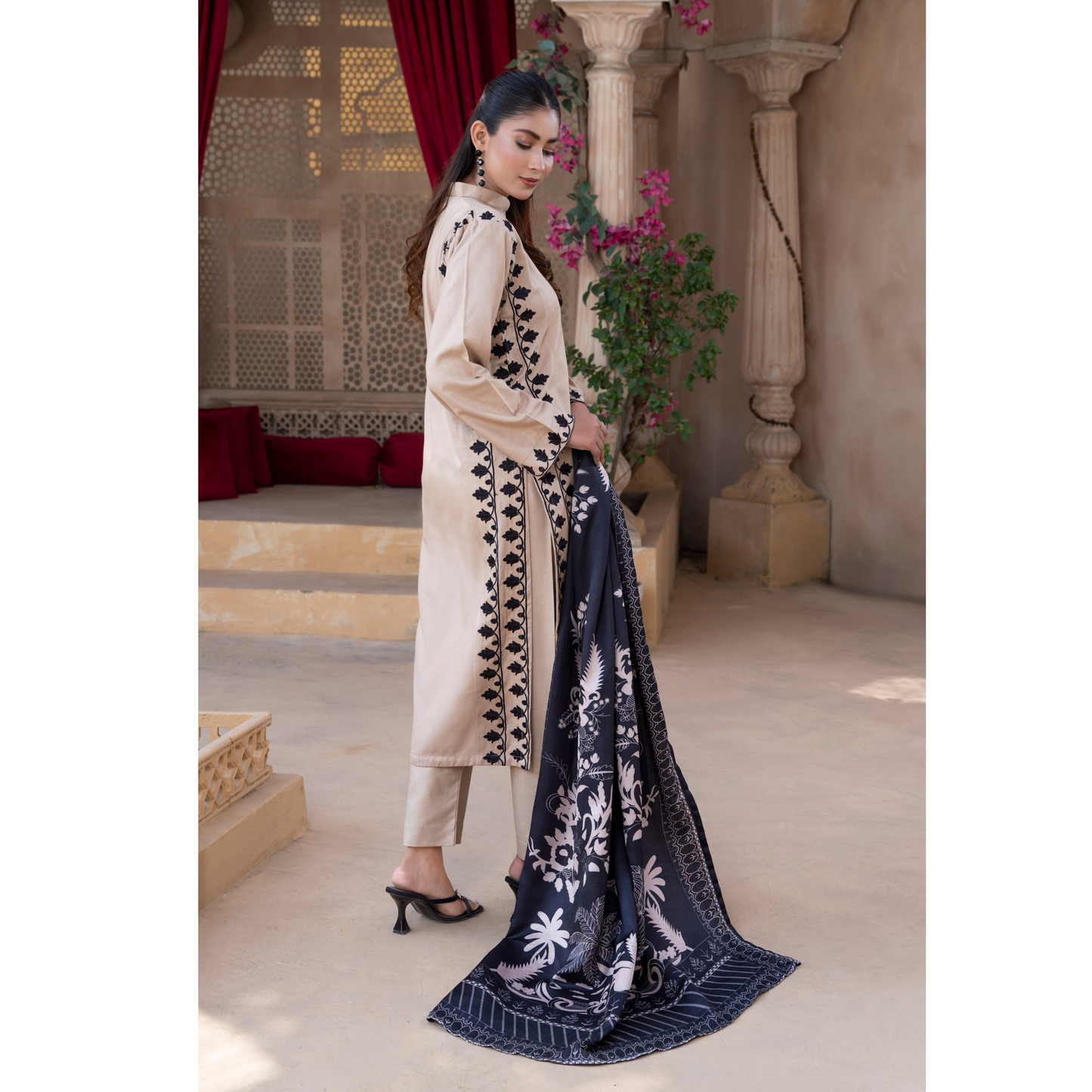 3 Pc Embroidered Dhanak Ready to Wear Dress - Raniya.h  | UMRAH0501