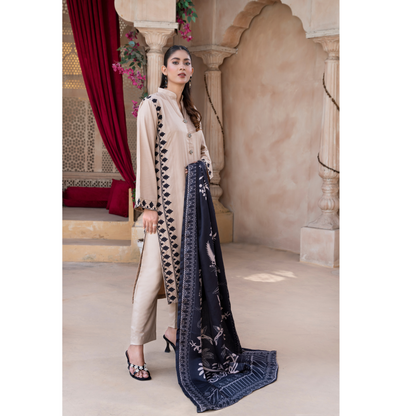 3 Pc Embroidered Dhanak Ready to Wear Dress - Raniya.h  | UMRAH0501