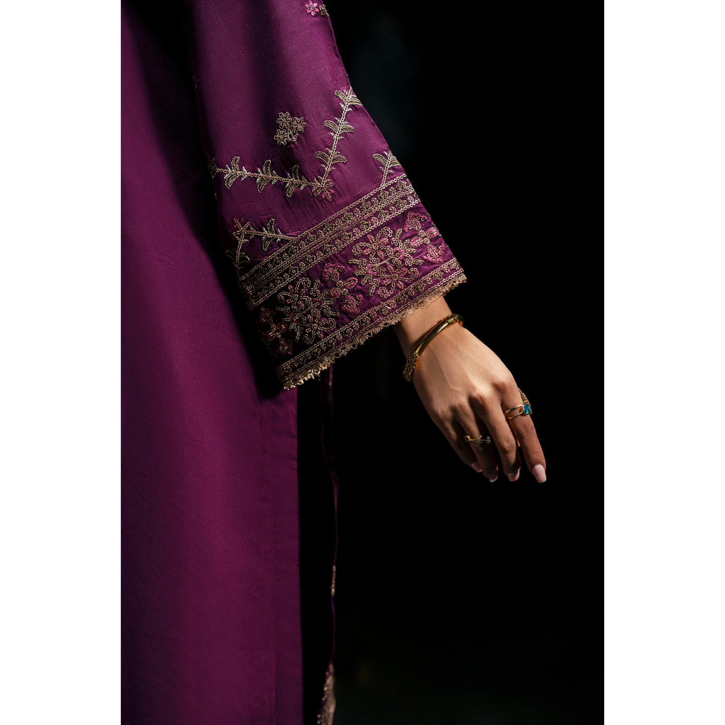 3 Pc Embroidered Viscose Ready to Wear Collection by Casuallite | UMCAE01101