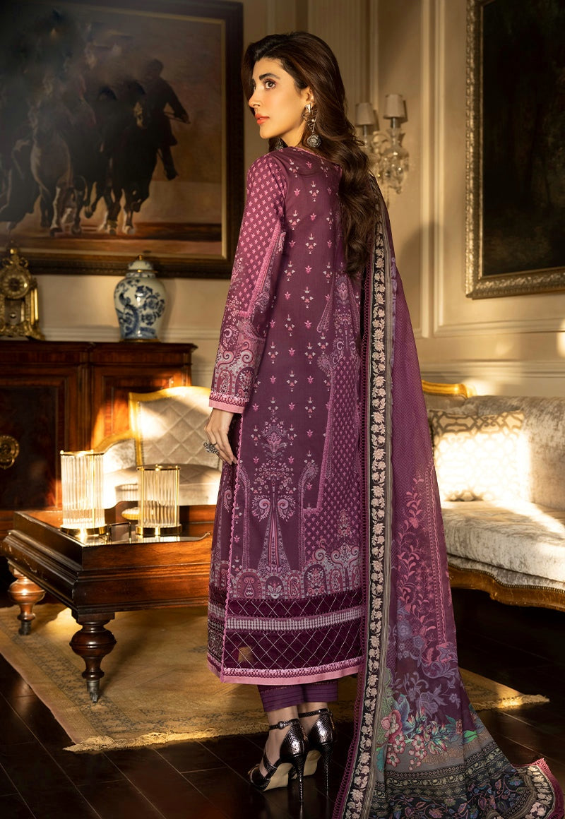 (Plum) AJS-28 2 Pc Lawn Collection - Asim Jofa