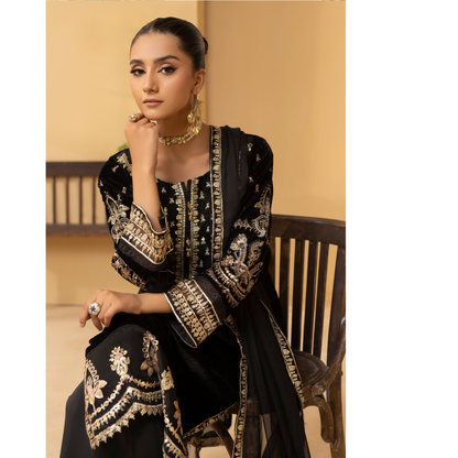 Luxury Velvet Ready to Wear Embroidered Collection by Simrans