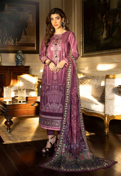 (Plum) AJS-28 2 Pc Lawn Collection - Asim Jofa